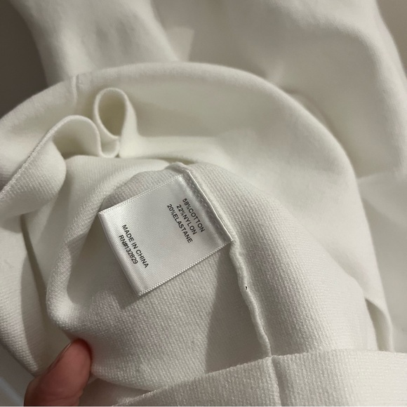 NWT Helsa White Maude Knit Peplum Strapless Top Bridal Wedding size S - Picture 6 of 7